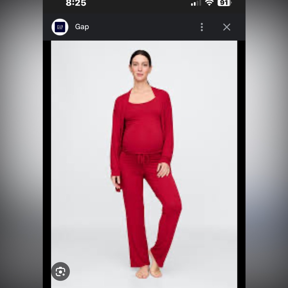 GAP Red Maternity Lounge Set